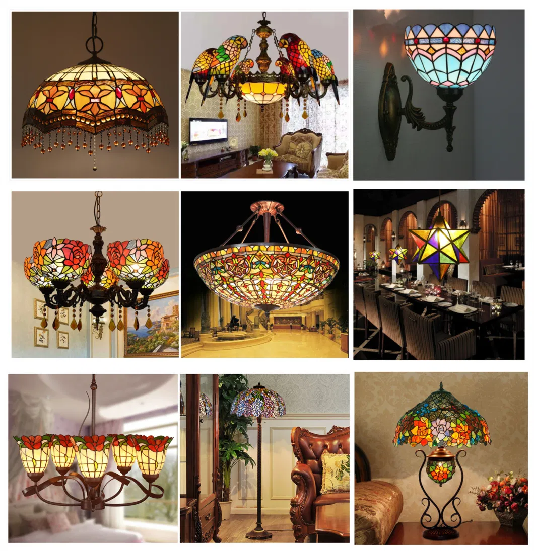 Dragonfly Leadlight Stained Glass Lamp Tiffany Floor Lamp for Home Decoration