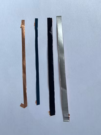 Nastro adesivo in lamina di rame con retro adesivo in rame nero argento per vetrate