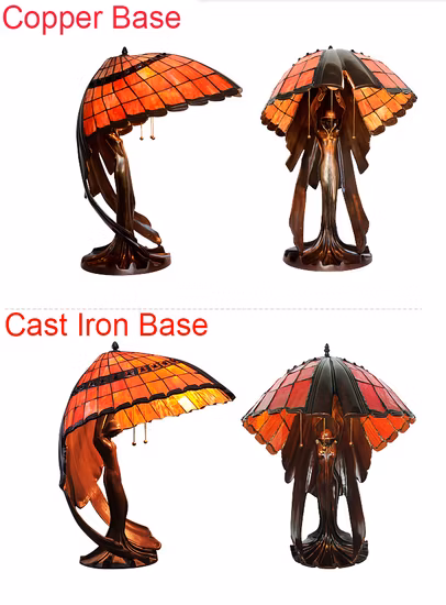 Lampada da tavolo di lusso Flying Lady in vetro colorato Tiffany Jl131