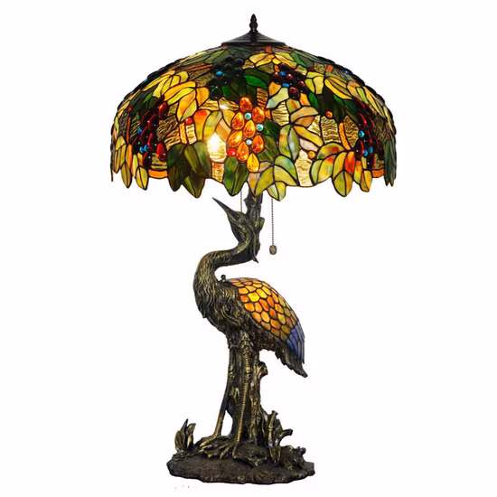 Lampada da tavolo in vetro colorato Tiffany da 12 pollici e 16 pollici per casa/ristorante/hotel